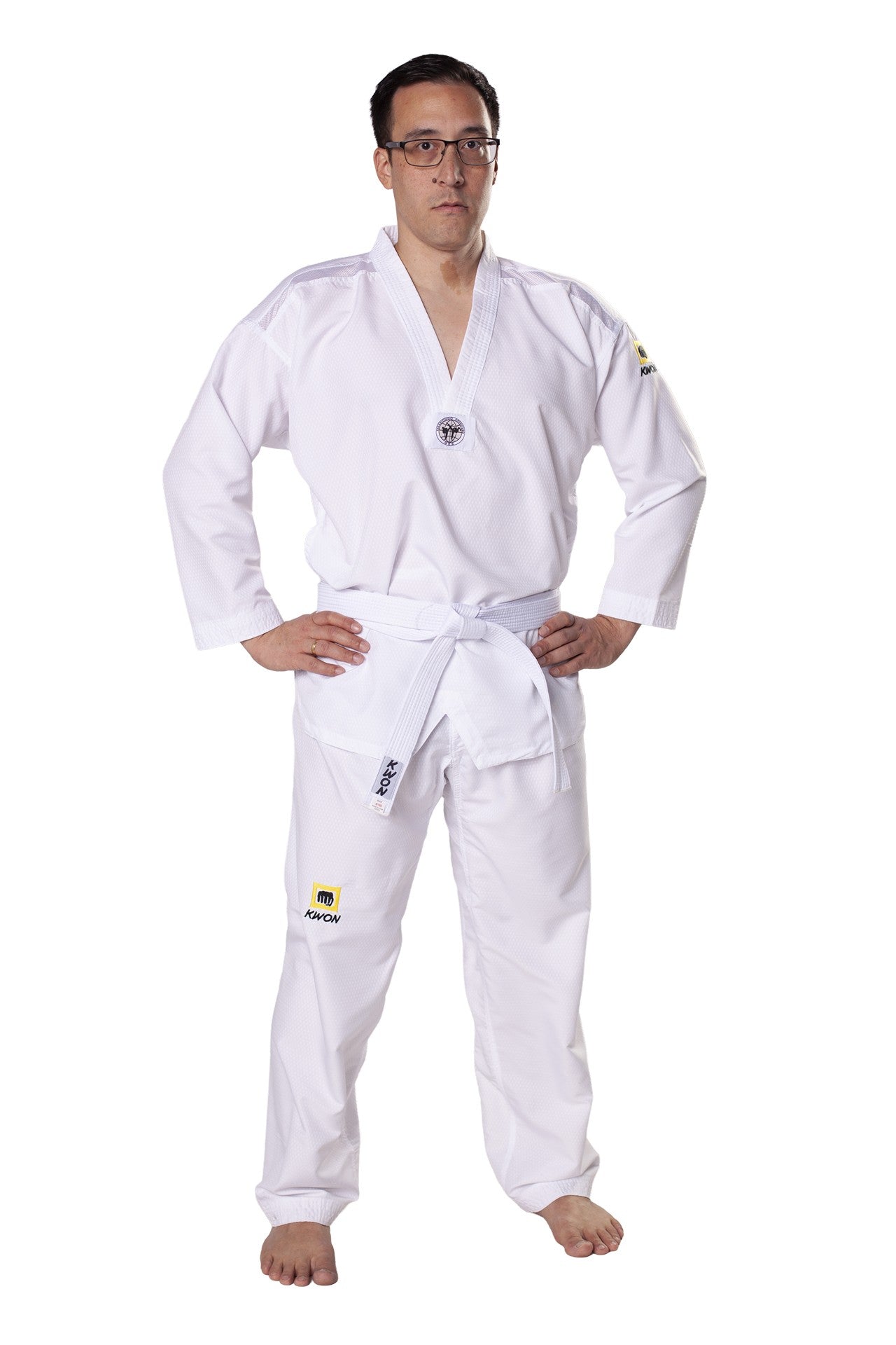 Taekwondo Anzug Fightlite weißes Revers