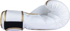 TOP TEN Boxhandschuhe Power Ink Golden Star – Kickbox- & Boxhandschuhe mit Arch-Daumenschutz – Hochwertiger Formschaum für Sparring & Training – Kunstleder, Weiss – Gold, Gold - Schwarz (10oz - 16oz)