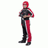 TopTen Kinder Wettkampf-Uniform Coolmesh, Schwarz/Rot
