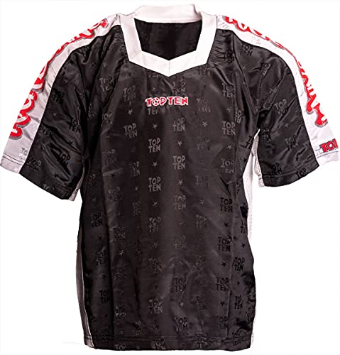 TOP TEN T-Shirt mit V-Ausschnitt zum Kickboxen „Kickboxjacke Graffiti“ - schwarz, Gr. 150