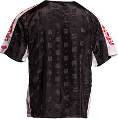 TOP TEN T-Shirt mit V-Ausschnitt zum Kickboxen „Kickboxjacke Graffiti“ - schwarz, Gr. 150