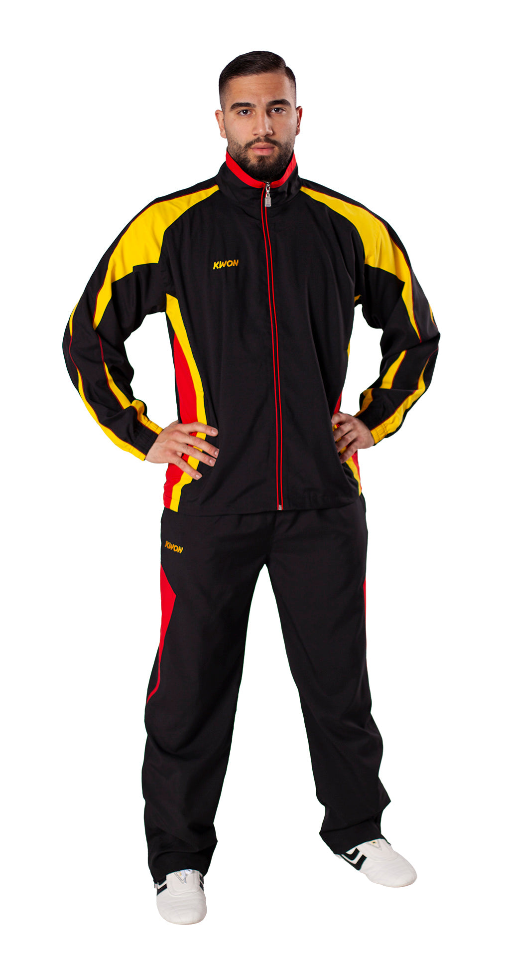 Trainingsanzug Performance Micro schwarz/rot/gelb
