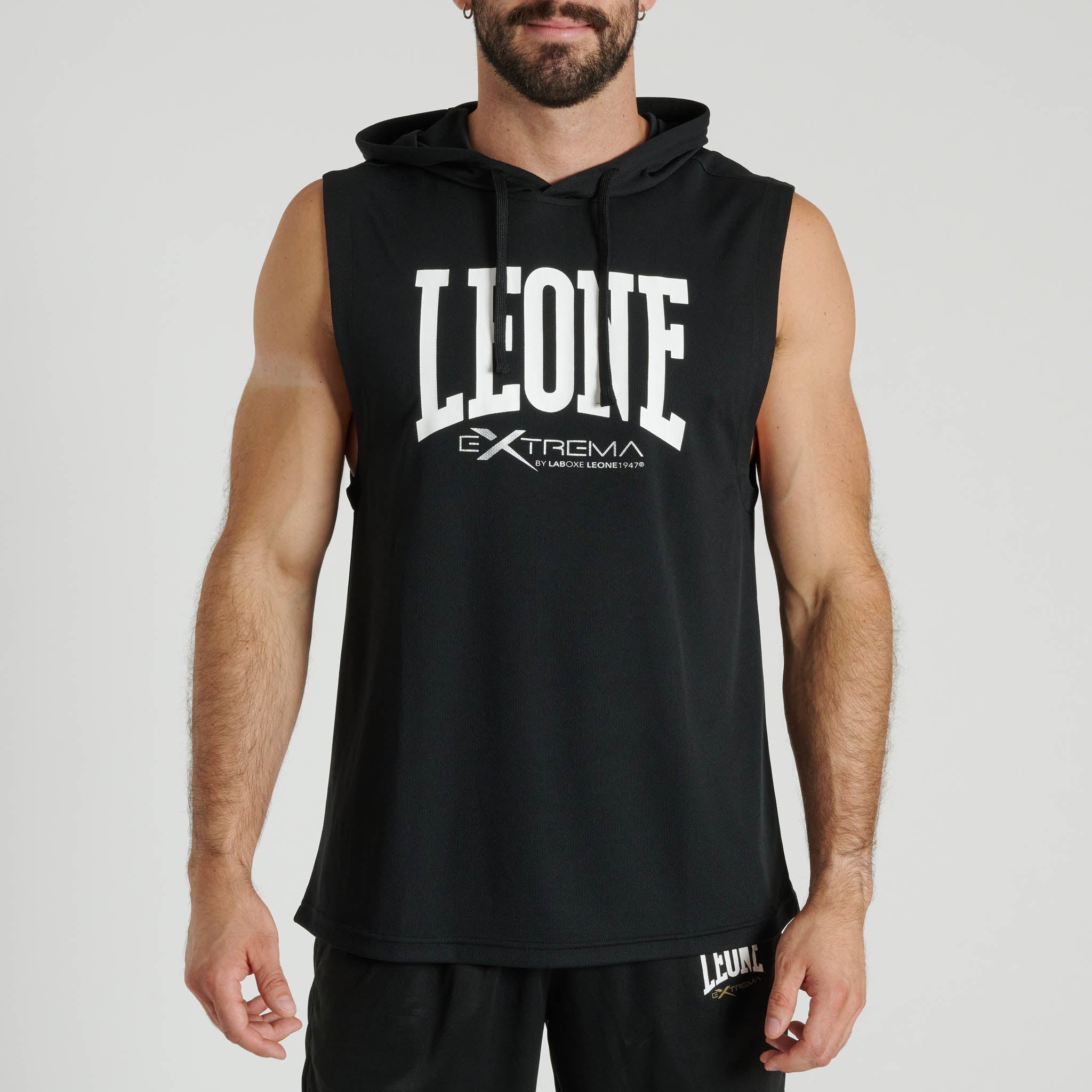 LIGHTWEIGHT LOGO HOODED SLEEVELESS SWEATSHIRT