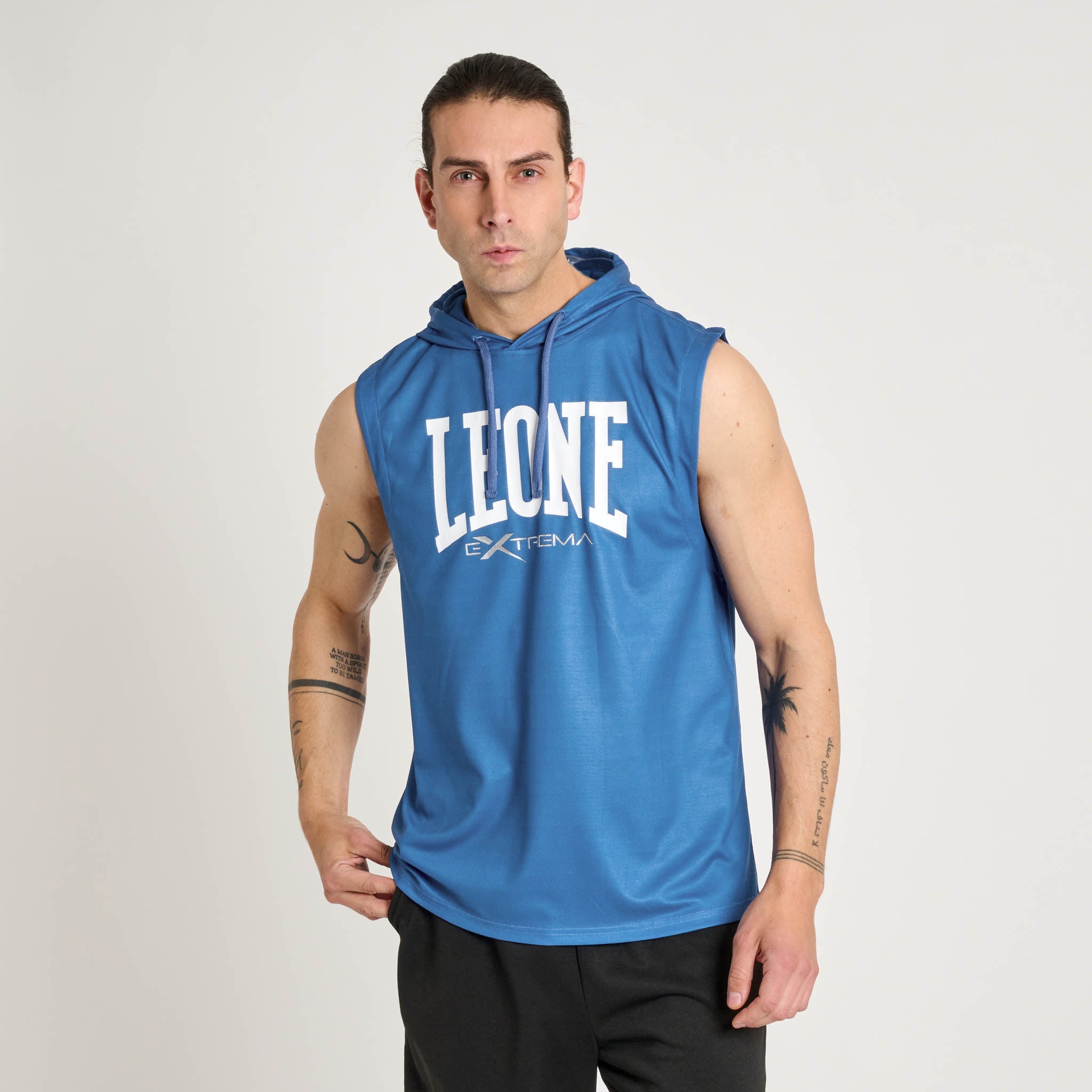 LIGHTWEIGHT LOGO HOODED SLEEVELESS SWEATSHIRT