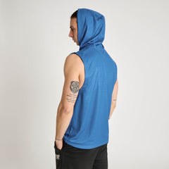 LIGHTWEIGHT LOGO HOODED SLEEVELESS SWEATSHIRT