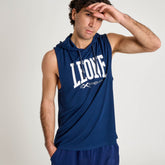 LIGHTWEIGHT LOGO HOODED SLEEVELESS SWEATSHIRT