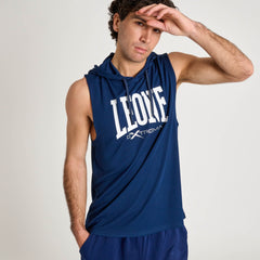 LIGHTWEIGHT LOGO HOODED SLEEVELESS SWEATSHIRT