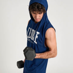 LIGHTWEIGHT LOGO HOODED SLEEVELESS SWEATSHIRT