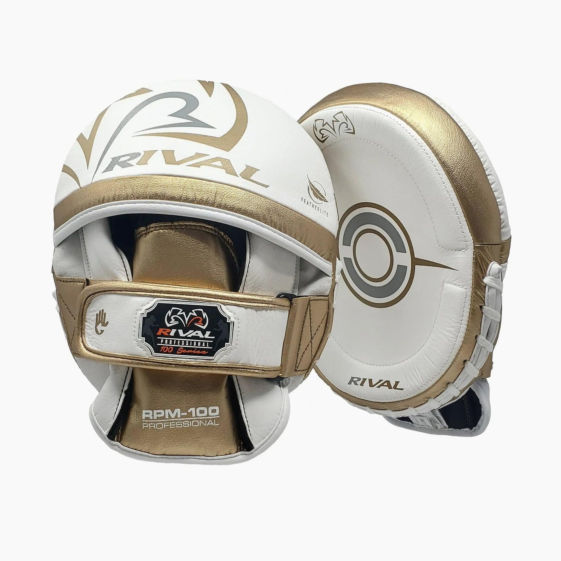 Boxpratzen Rival Professionelle RPM100 Weiß-Gold