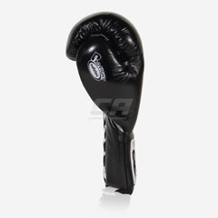 Boxhandschuhe Cleto Reyes Safetec CB4 Schwarz-Silber mit Schnürung