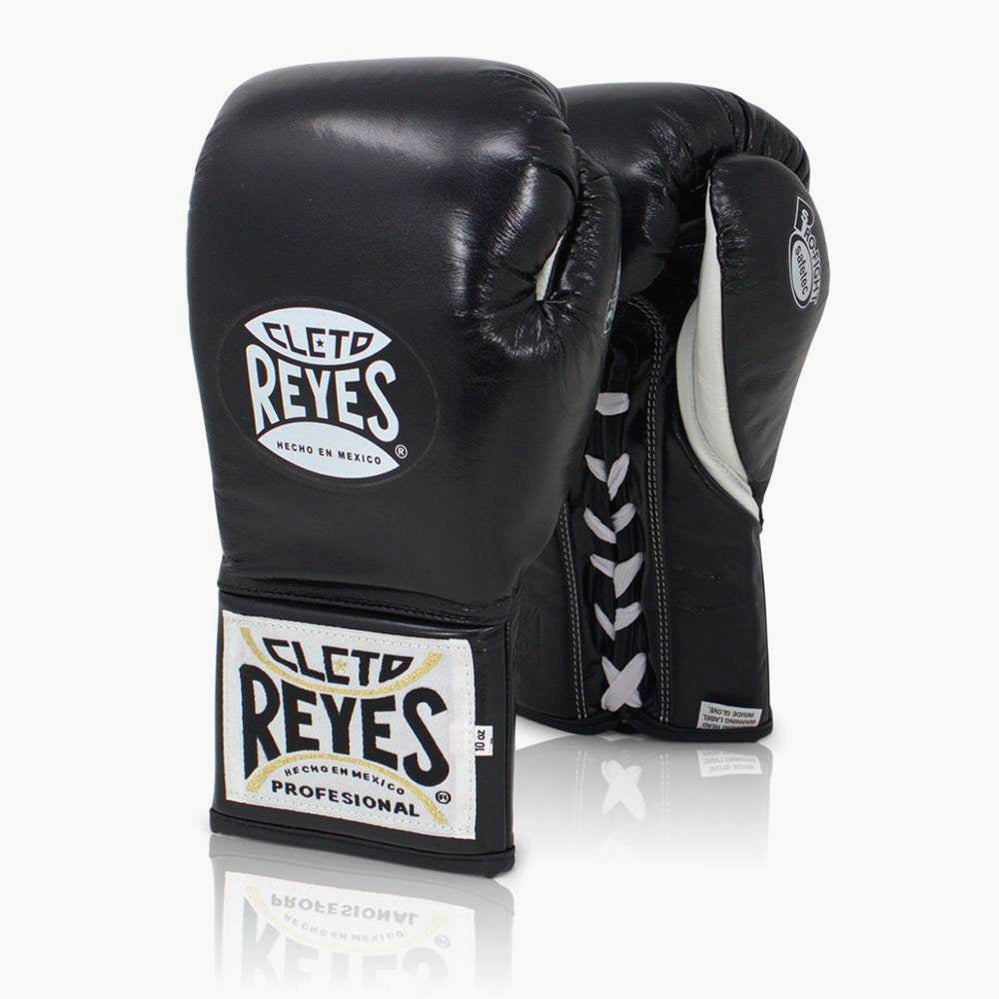 Boxhandschuhe Cleto Reyes Safetec CB4 Schwarz mit Schnürung