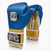 Boxhandschuhe Cleto Reyes Sparring CE6 Saphirblau-Gold