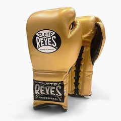 Boxhandschuhe Cleto Reyes Traditional Training CE4 Gold mit Schnürsenkel