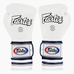 Fairtex Boxhandschuhe BGV9 Mexican Style Weiß mit blauer Paspel