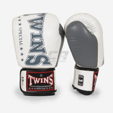Twins Special Muay-Thai-Handschuhe BGVL 8 Weiß-grau