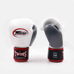 Twins Special Muay-Thai-Handschuhe BGVL3 Schwarz-weiß-grau