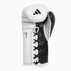 Boxhandschuhe Adidas Hybrid 500 Pro mit Schnürung Weiß-Schwarz