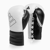 Boxhandschuhe Adidas Hybrid 500 Pro mit Schnürung Weiß-Schwarz