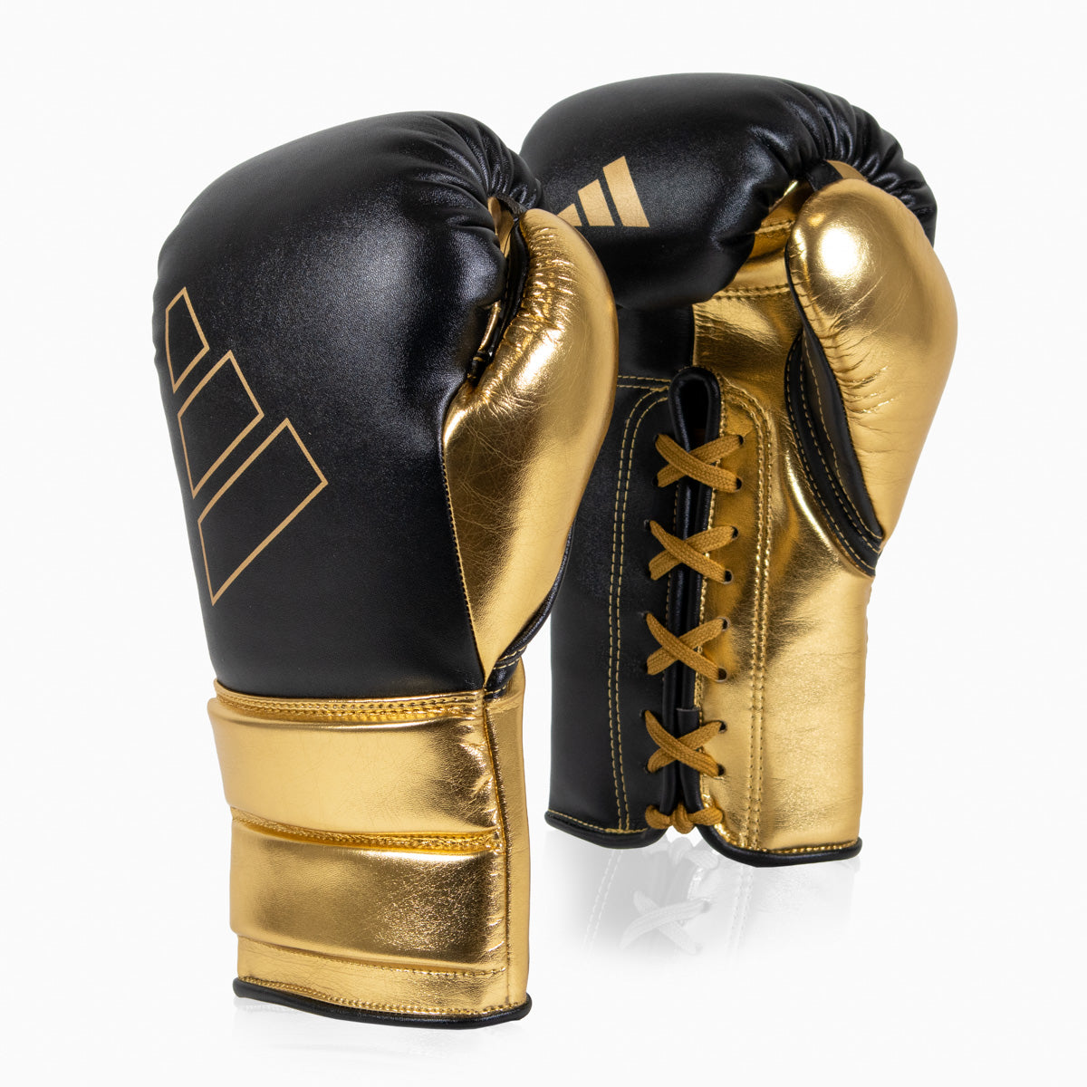 Boxhandschuhe Adidas Hybrid 500 Pro mit Schnürung Schwarz-Gold