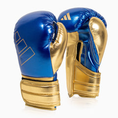 Boxhandschuhe Adidas Hybrid 500 Pro mit Klettverschluss Blau-Gold