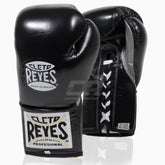 Boxhandschuhe Cleto Reyes Professionelle CB2 Schwarz-Silber mit Schnürung