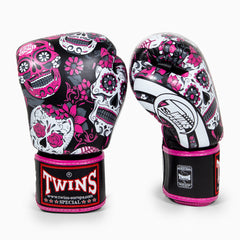 Twins Special Muay-Thai-Handschuhe FBGVL3 Skull Rosa