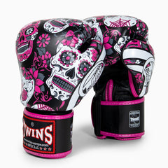 Twins Special Muay-Thai-Handschuhe FBGVL3 Skull Rosa