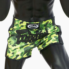 Fairtex Kick-Thai Shorts BS1710 Grünes Tarnmuster