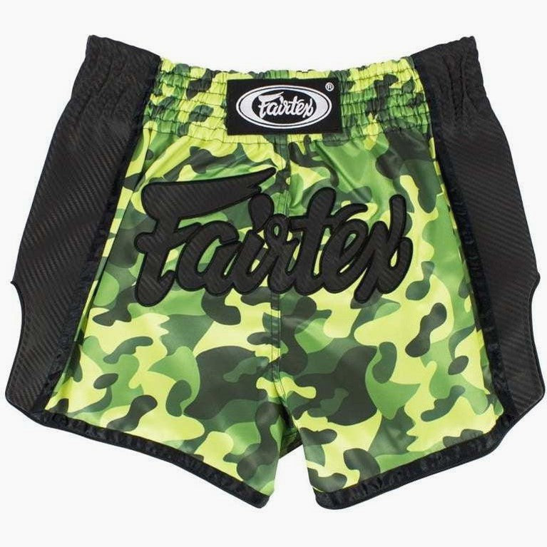 Fairtex Kick-Thai Shorts BS1710 Grünes Tarnmuster