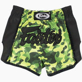 Fairtex Kick-Thai Shorts BS1710 Grünes Tarnmuster