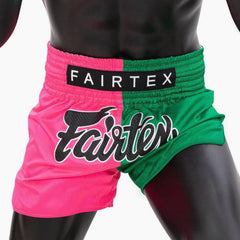 Fairtex Kick-Thai Shorts BS1911 Rosa-Grün