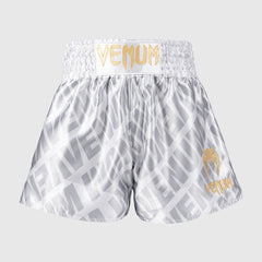 Venum Contender XT Kick-Thai-Shorts Weiß-Silber