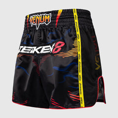 Venum Tekken 8 Yoshimitsu Kick-Thai-Shorts Schwarz-Orange
