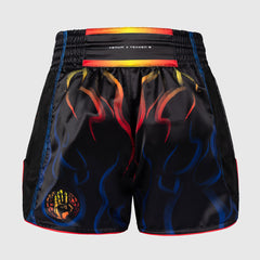 Venum Tekken 8 Yoshimitsu Kick-Thai-Shorts Schwarz-Orange