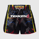 Venum Tekken 8 Yoshimitsu Kick-Thai-Shorts Schwarz-Orange