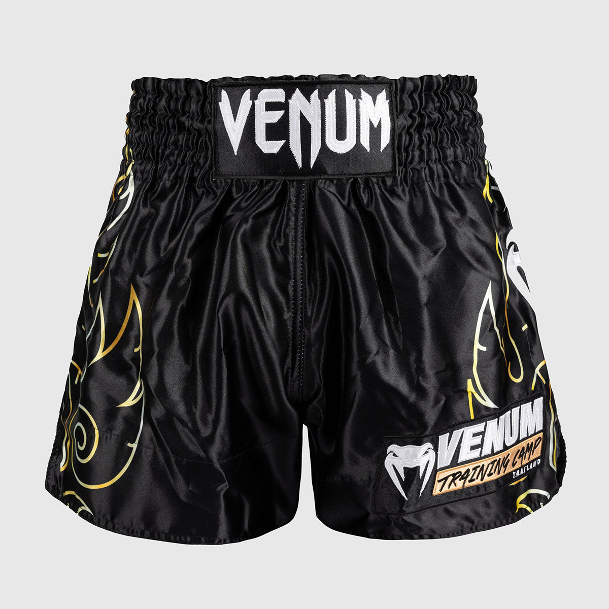 Venum VTC Flammen Kick-Thai-Shorts Schwarz-Gold