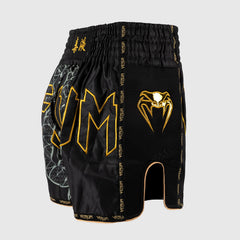 Venum Serpenti Kick-Thai-Shorts Schwarz-Silber-Gold