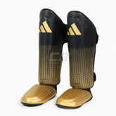 Schienbeinschoner mit Fußschutz Adidas Pro Kickboxen WAKO Schwarz-Gold