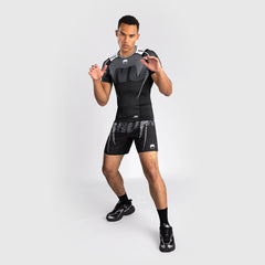 Venum Adrenaline Rashguard Kurzarm Schwarz-Grau
