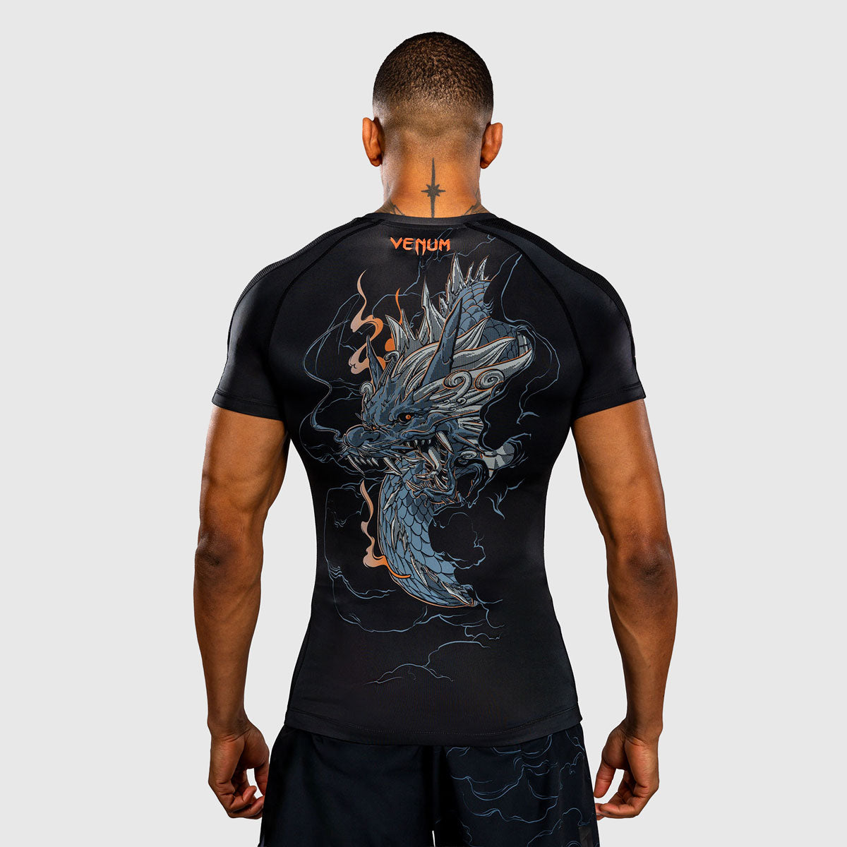 Venum Thunder Dragon Rashguard Kurzarm Schwarz