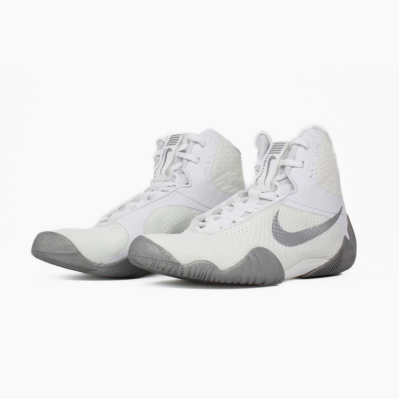 Ringerschuhe-Wrestling Nike Tawa Weiß-Silber