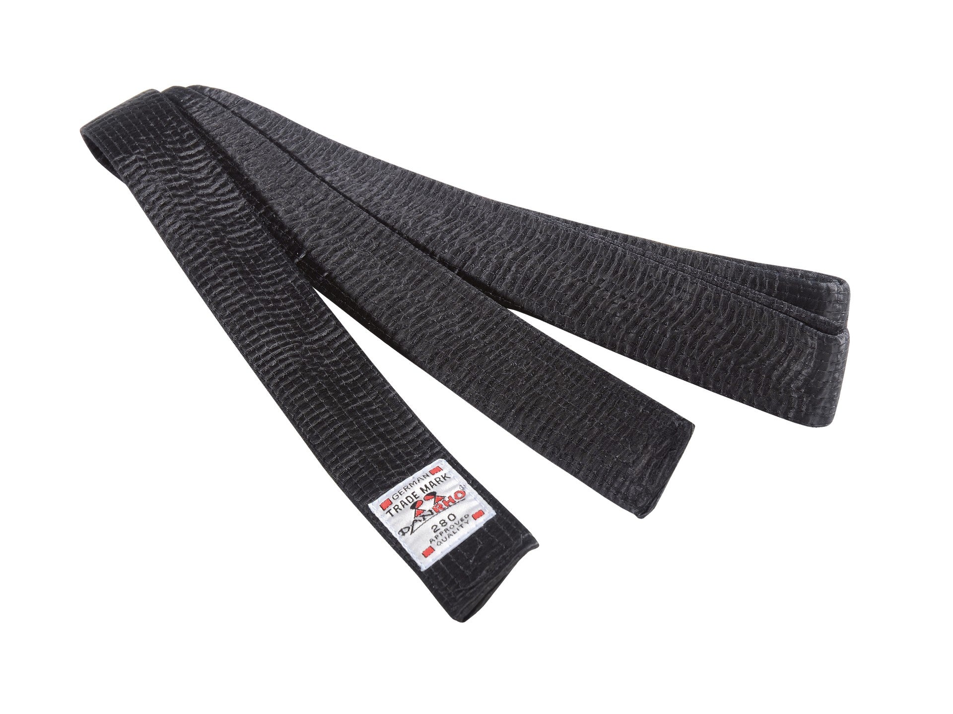 DANRHO Schwarzer Budo-Gürtel Kunstseide 4 cm oder 5 cm breit