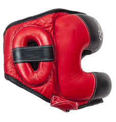 DragonDo 11751-L face protection. Leather kickboxing, Muay Thai helmet
