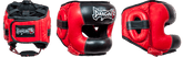 DragonDo 11751-L face protection. Leather kickboxing, Muay Thai helmet