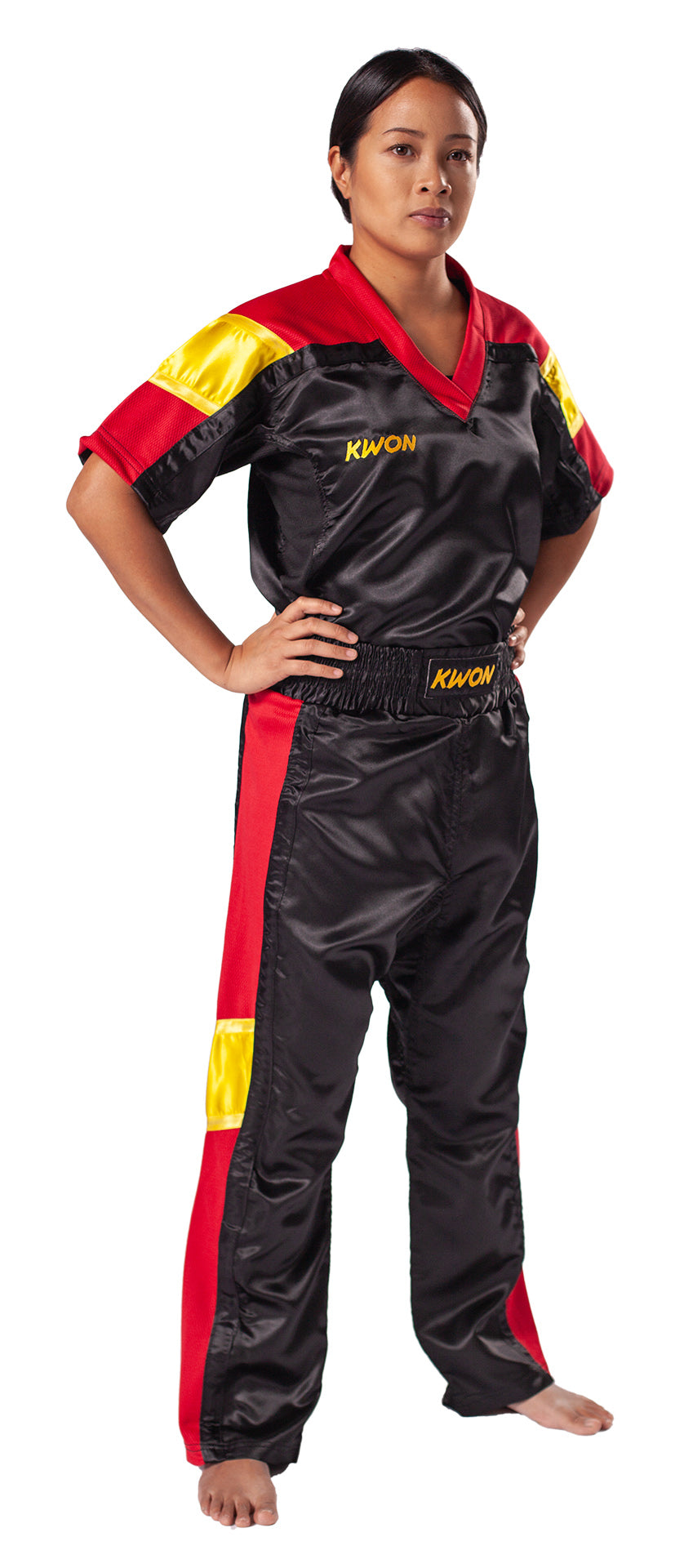 Kickboxing uniform Nation black/red/gold