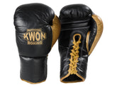 Boxing gloves leather with laces
