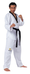 Taekwondo Anzug Fightlite schwarzes Revers – WT anerkannt