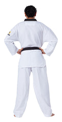 Taekwondo uniform Fightlite black lapel - WT recognized