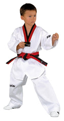 Taekwondo Anzug Victory Poom schwarz/rotes Revers - WT anerkannt