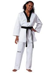 Taekwondo Anzug Victory schwarzes Revers - WT anerkannt